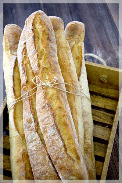 Französisches Baguette Leben wie Gott in Frankreich