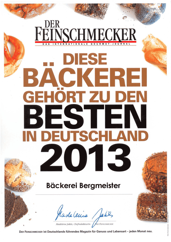 Feinschmecker Der Feinschmecker zeichnet Bergmeister aus.